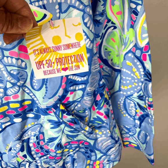 NWT Women's Lilly Pulitzer Tops Lilly Pulitzer Skipper Popover Size Small UPF 50 - Picture 6 of 7